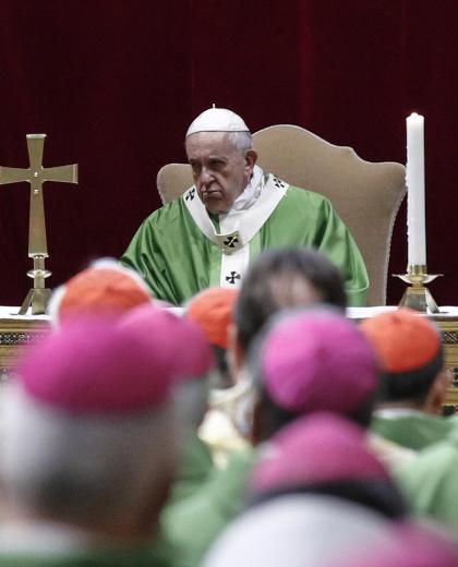 El Papa Francisco en el último día de la cumbre contra los abusos sexuales dentro de la Iglesia. 