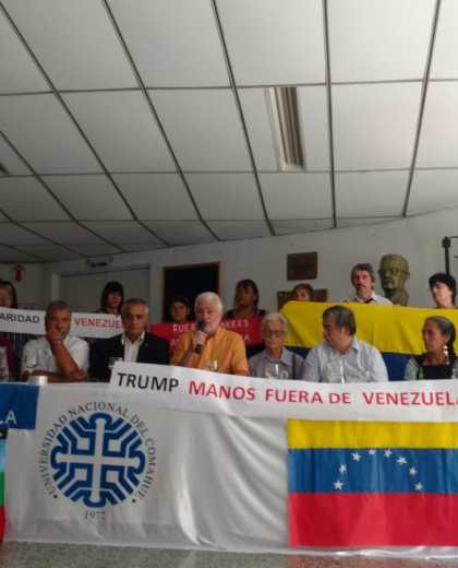 Esta mañana se realizó una conferencia donde distintas organizaciones manifestaron su postura sobre Venezuela. (Gentileza).-