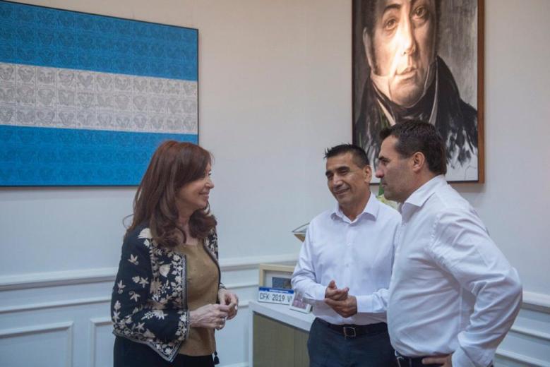 Cristina Fernández recibió a los candidatos de Unidad Ciudadana-Frente Neuquino  en el Instituto Patria. (Gentileza).-