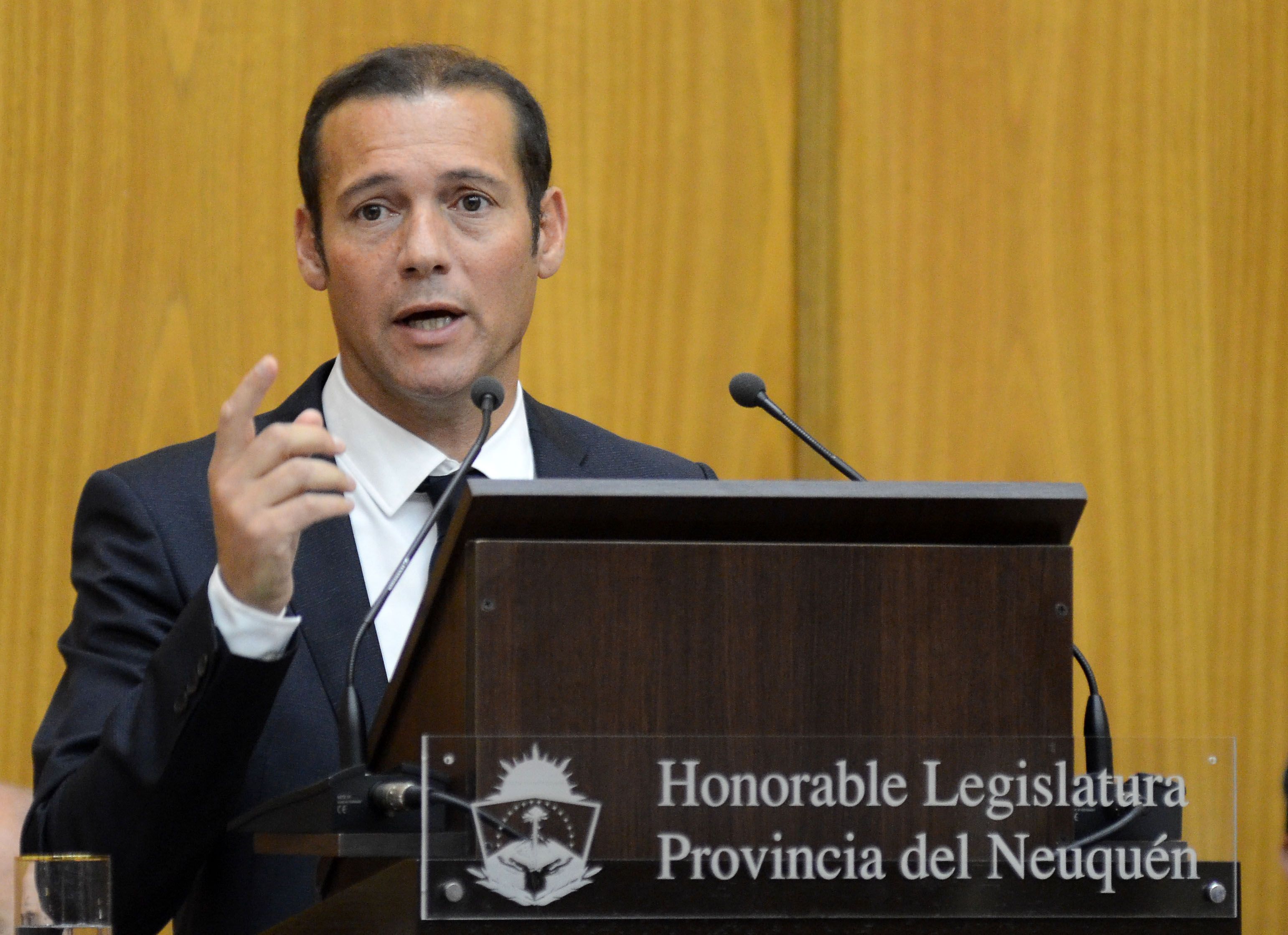 El gobernador Omar Gutiérrez jurará esta tarde en la Legislatura. (Archivo Mauro Pérez).-
