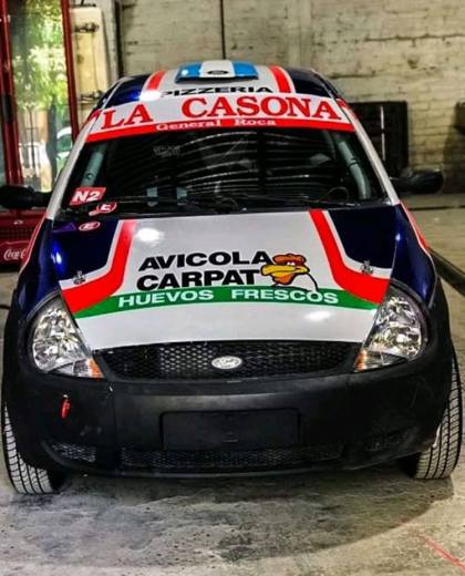 Hernán Fiore, uno de los pilotos de Roca que vuelve al Rally Regional con un Ford Ka. Gentileza.