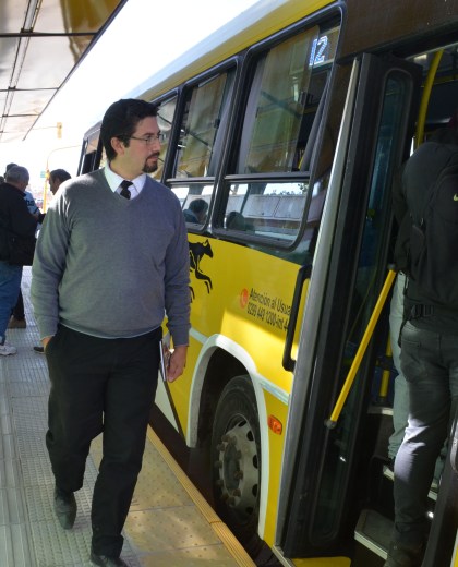 Los colectivos comenzaron las pruebas en el Metrobús. (Foto: Yamil Regules)