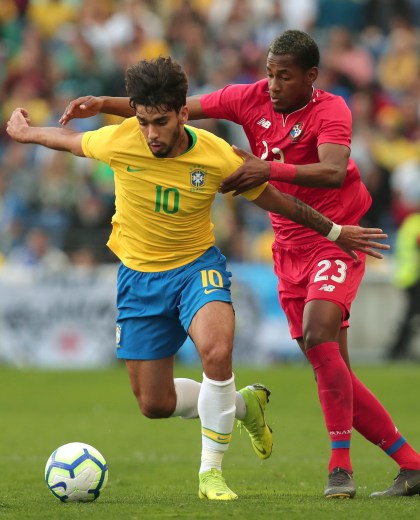 Lucas Paquetá marcó el único tanto de Brasil, en el empate 1-1 ante Panamá