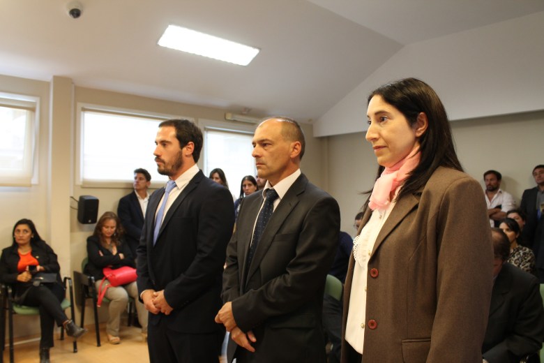 César Lanfranchi (izquierda) Juan Pablo Laurence (centro) y Blanca Alderete postularon al cargo de juez de garantías. (Gentileza)