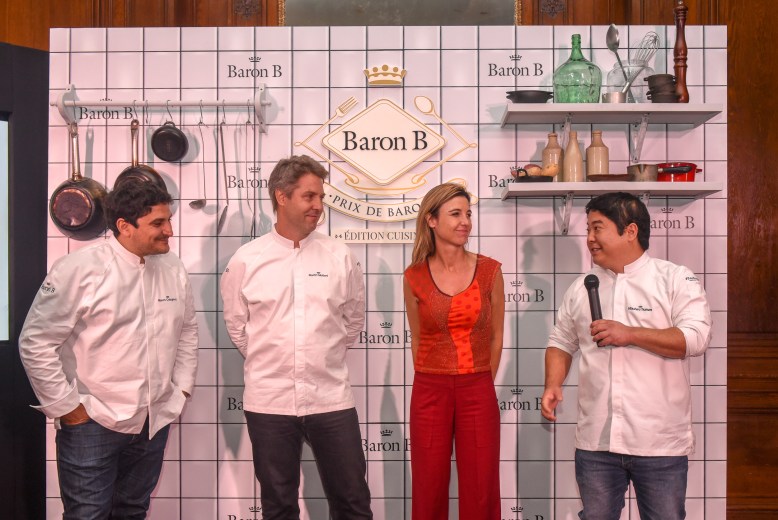 El jurado compuesto por Mauro Colagreco, Martín Molteni, Marina Beltrame y Micha Tsumura en la 2da edición del Prix de Baron B - Édition Cuisine