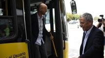 Imagen de Quiroga y Dietrich llegaron en colectivo a inaugurar el metrobus de Neuquén