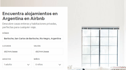 En enero Airbnb ofreció cerca de 1.100 departamentos y casas en Bariloche.