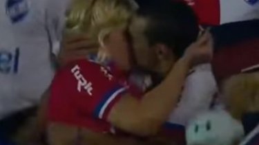 Libertadores: el festejo con beso que se viralizó en las redes
