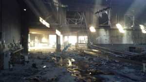 En fotos: así quedó el galpón de la ex Soldimar de Allen tras el incendio