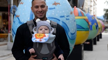 El Paseo del Chocolate ya tiene los coloridos huevos de Pascua. (Foto: Alfredo Leiva)