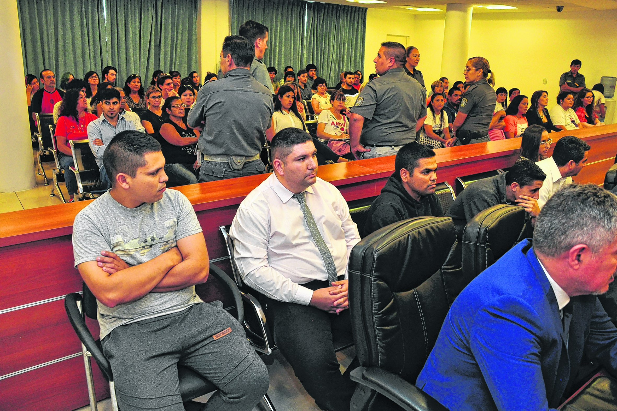 Los imputados presenciaron todas las audiencias del juicio que se desarrolla desde la semana pasada en la Ciudad Judicial. Foto: Juan Thomes