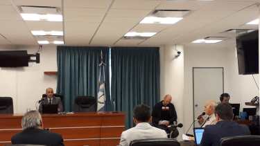 Lara en la audiencia de juicio contra la comunidad. Mañana será la jornada de alegatos.