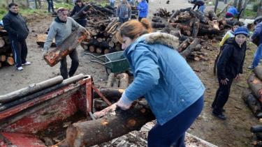 El municipio entregará en total 9.000 m3 de leña. Archivo