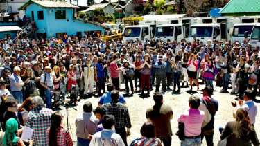 La asamblea se hizo en el corralón municipal este viernes al mediodía. (Archivo)