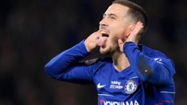 El festejo de Hazard "a lo Riquelme" después de su golazo al West Ham.