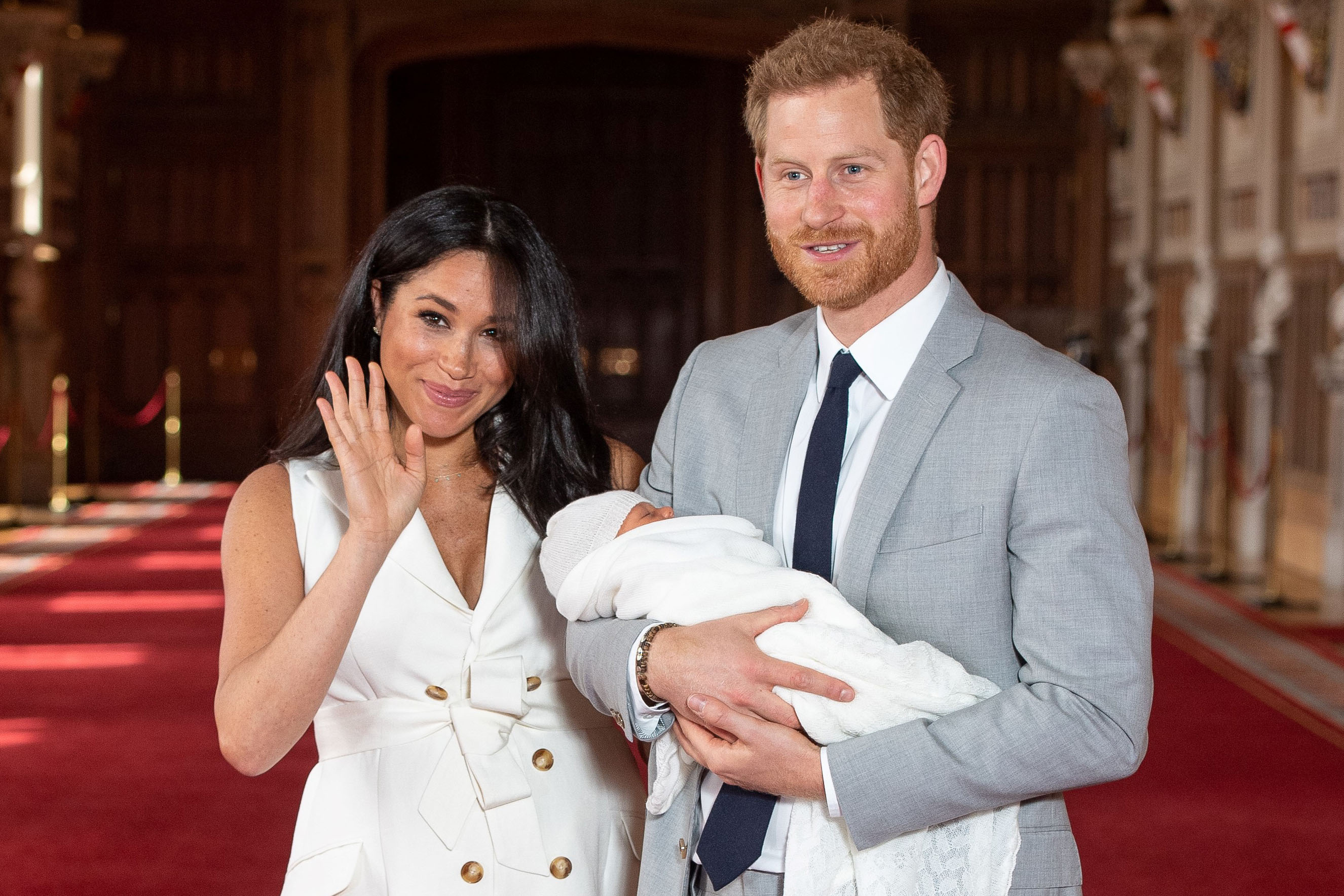 El príncipe Harry y Meghan presentaron a su hijo. Foto Télam