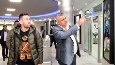 El arribo de Messi al predio de la AFA en Ezeiza. Foto: Twitter @Argentina 