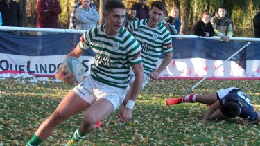 Cobos Brunello metió el try definitivo a cuatro minutos del final. (Fotos: Oscar Livera)