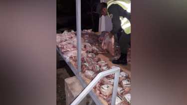 Los 400 kilos de carne fueron decomisados. (Foto: Gentileza.-)