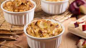 Pudding integral con manzanas para darse un gusto dulce