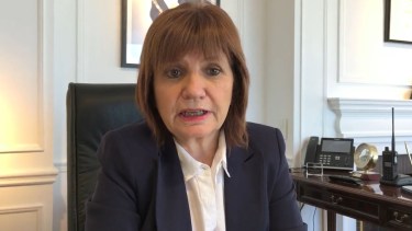 Patricia Bullrich, ministra de Seguridad de la Nación
