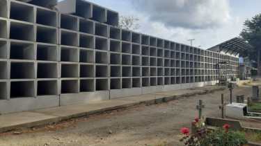 En el cementerio se construyen bloques de nichos. (Gentileza)