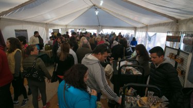 Gran marco de público durante los tres días de la Fiesta de los Frutos Secos. Foto: Pablo Leguizamon. 