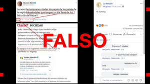 Es falso el tuit de Macri por el Día del Padre un minuto antes del apagón