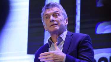 El presidente macri durante el cierre de IDEA. Foto Florencia Salto