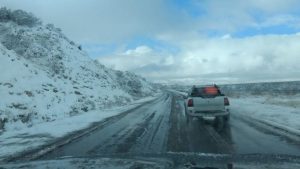 El hielo complica las rutas de la cordillera