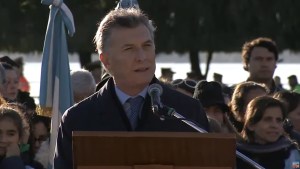 Macri apuntó contra los Moyano en el acto por el Día de la Bandera: «son una patota»