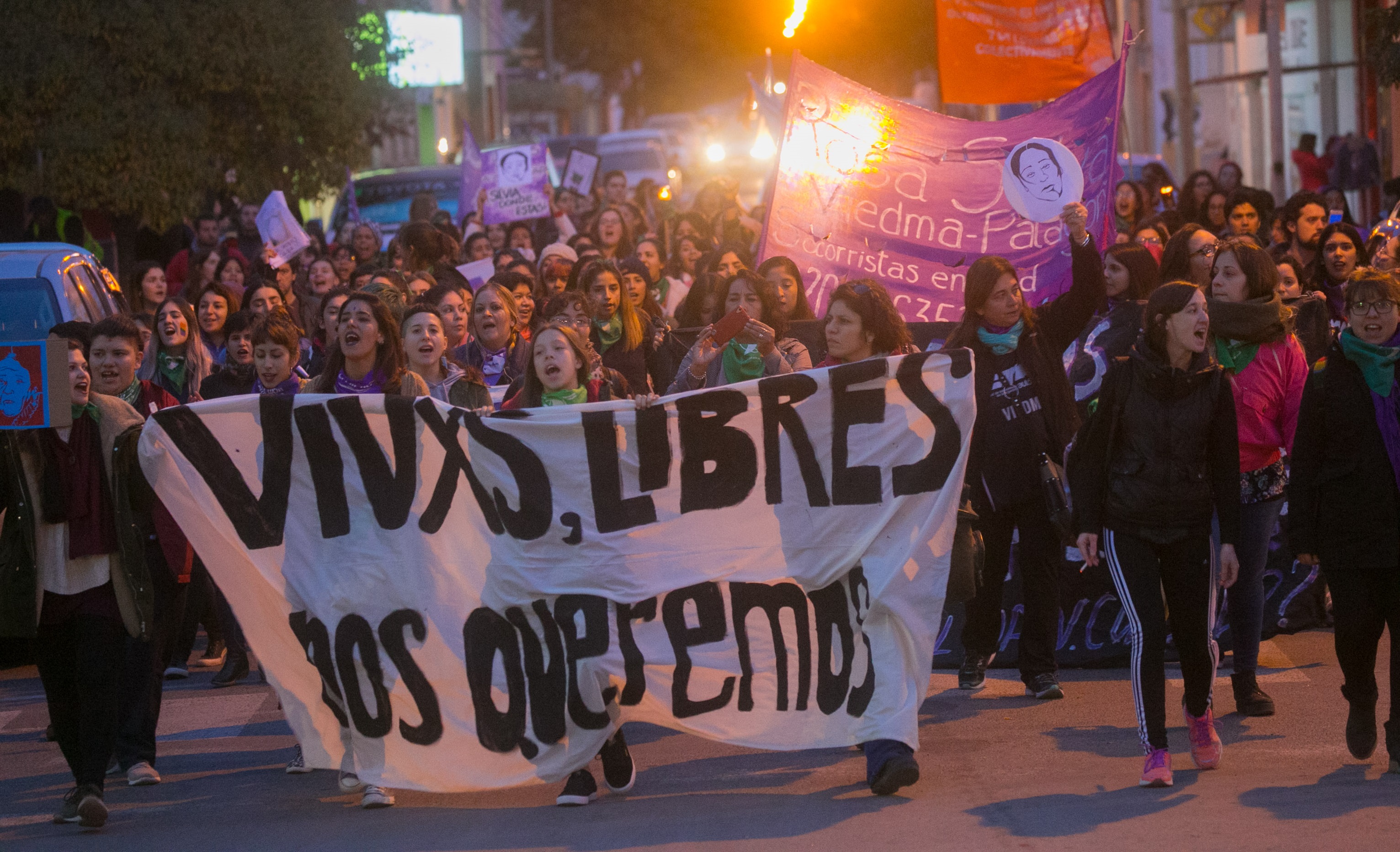 La marcha se realizó por diferentes arterias de la ciudad. Foto: Pablo Leguizamón.