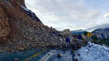 Derrumbe en la Ruta 40. Foto: Diario Zapala Digital