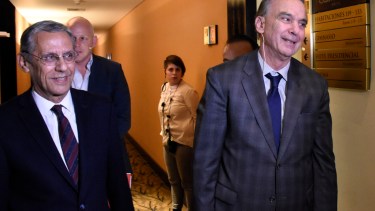 Quiroga y Pichetto en el coloquio IDEA el dis después de que se anunciara  la fórmula presidencial Macri - Pichetto. Foto: Archivo Florencia Salto