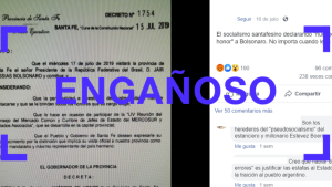 Es cierto que Bolsonaro fue declarado huésped de honor en Santa Fe, pero no fue el único