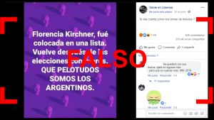 Es falso que Florencia Kirchner es candidata