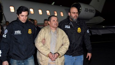 Foto: "El Chapo" es trasladado en enero de 2017. Foto AP.