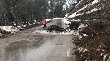 Un nuevo derrumbe en la ruta 40. Foto: Gentileza