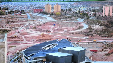 El nodo vial en el Acceso Norte es la última megaobra que Quiroga puso en marcha en 2019. Foto: Yamil Regules.