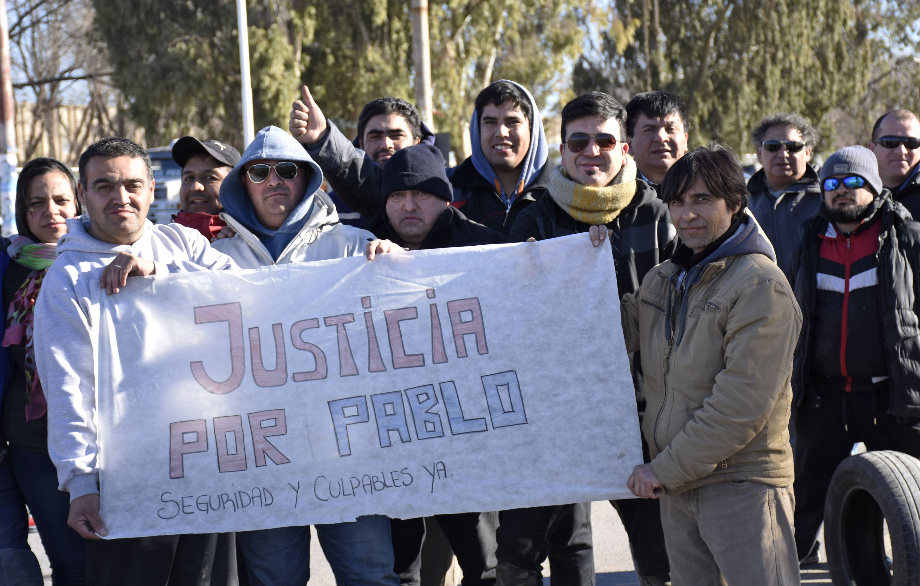 Los taxistas cortaron el tránsito durante 58 horas exigiendo justicia por Pablo Sánchez. (Archivo Florencia Salto).-