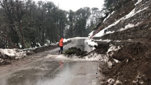Un nuevo derrumbe interrumpió un tramo de los Siete Lagos