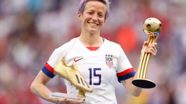 Rapinoe fue una de las goleadoras del Mundial y ganó el Balón de Oro del torneo.