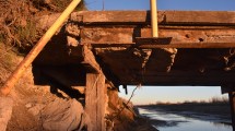 Imagen de Hace un mes esperan el arreglo de un puente con peligro de derrumbe en Roca