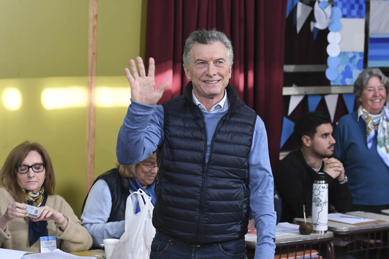 Mauricio Macri en el momento de su votación. Foto: Télam.