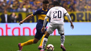 El Toto Salvio tuvo que dejar el campo de la Bombonera al final de la primera etapa por una contractura. Lo de Cruz fue mucho más grave: fractura de tobillo.