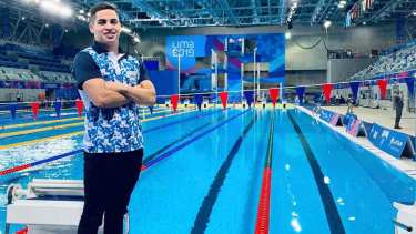 El neuquino fue bronce con el equipo de 4x100m combinado.