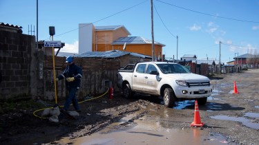 Habilitaron la red de gas para 20 familias del barrio Argentino. Foto: Marcelo Martinez