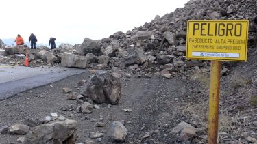 En 2019 hubo un derrumbe sobre la Ruta 40, entre Bariloche y Villa La Angostura.
Foto: Archivo Alfredo Leiva