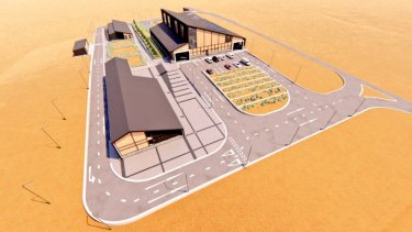 El proyecto del complejo fronterizo de Pichachén. Foto: Twitter @GobernaBiobio
