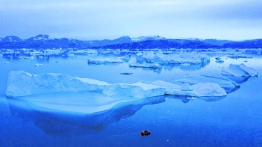 Helada y en peligro. Un paisaje de la gélida y ahora disputada Groenlandia.